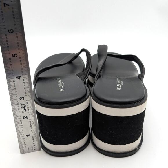 Kelsi Dagger Gigi Platform Wedge Flip Flop Sandal Women's Black Size US7.5 EU38 - Picture 5 of 11